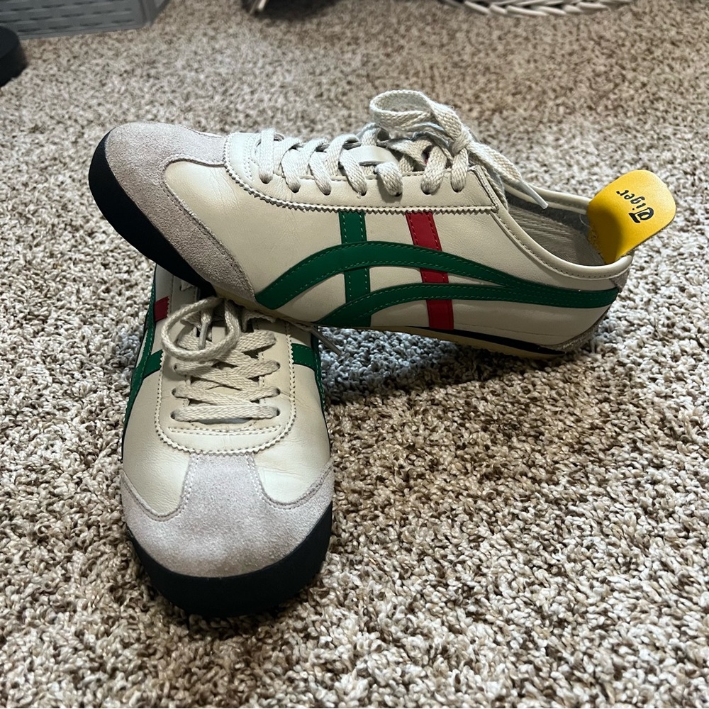 Onitsuka Tiger MEXICO 66 Sneakers Size US 9.5 Mens Birch Green Red Yellow